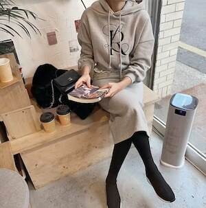アイボリー レディース スカート スウェット セットアップ タイトスカート 膝下 フード ストリート 伸縮性 かわいい 大人可愛い シンプル カジュアル おしゃれ かっこいい こなれ感 ラフ クール ロゴ 春 秋 冬 クリスマス バレンタイン OL 通勤 学生 学校 デート|ORIENTAL WIND