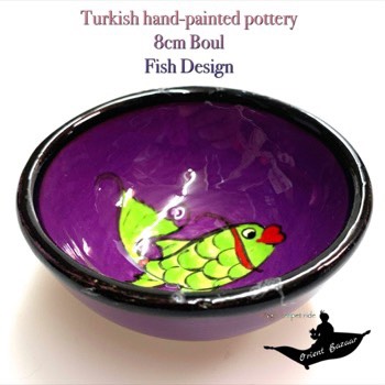 トルコ陶器｜トルコ｜トルコ土産｜トルコみやげ｜トルコお土産｜トルコおみやげ｜トルコ雑貨｜キュタフヤ陶器|アラジン|Aladdin|オスマン帝国外伝|盃|ボゥル|ボール|キュタフィア産|トルコ手描陶器8cmボゥル魚デザイン36画像