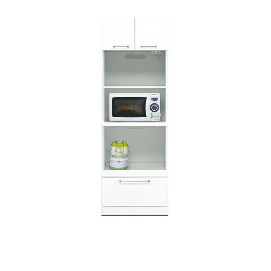 ＼開店記念！20％OFFクーポン配布／[7/22～25] 60 レンジ台 レンジボード キッチンボード 食器棚 ダイニング ダイニングボード ハイタイプ キッチン収納 白い家具シリーズ 送料無料 ホワイト 家具通販 通販｜オリエンテカーサ