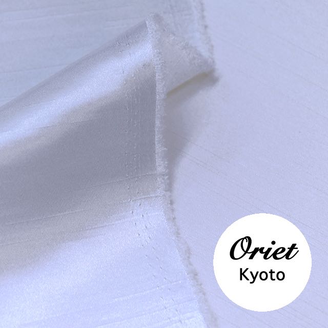 楽天市場 バックサテン シャンタン 生地 ホワイト 白 ドレス ワンピース スカート ジャケット 服地 金襴 生地布orietkyoto楽天市場店