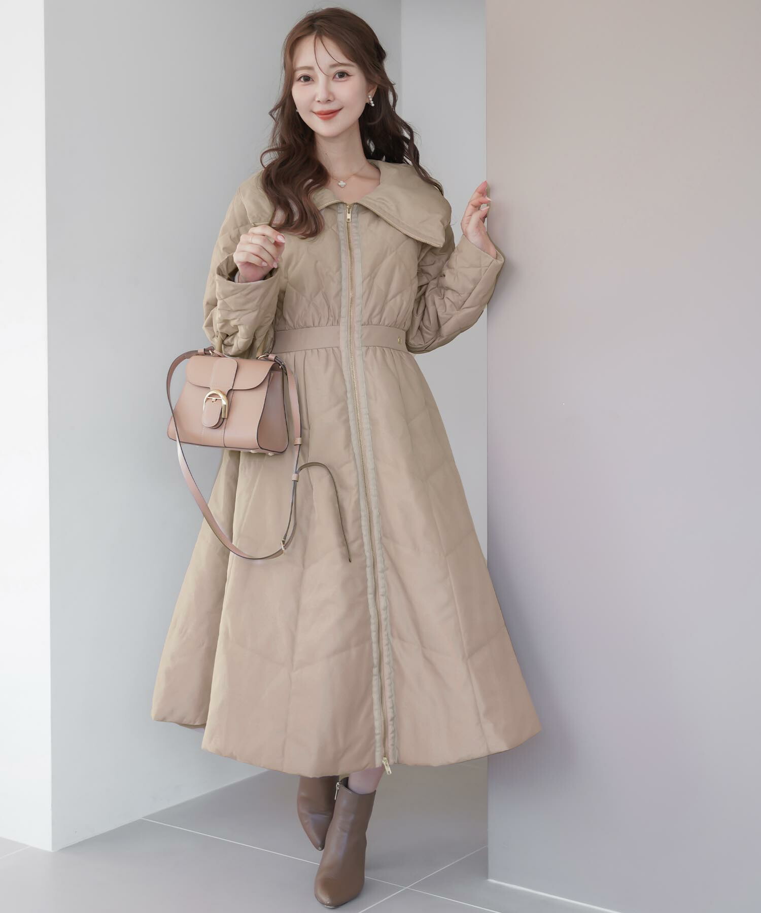 ダウンコート 2023 モデル レディース ロング きれいめ コート 可愛い