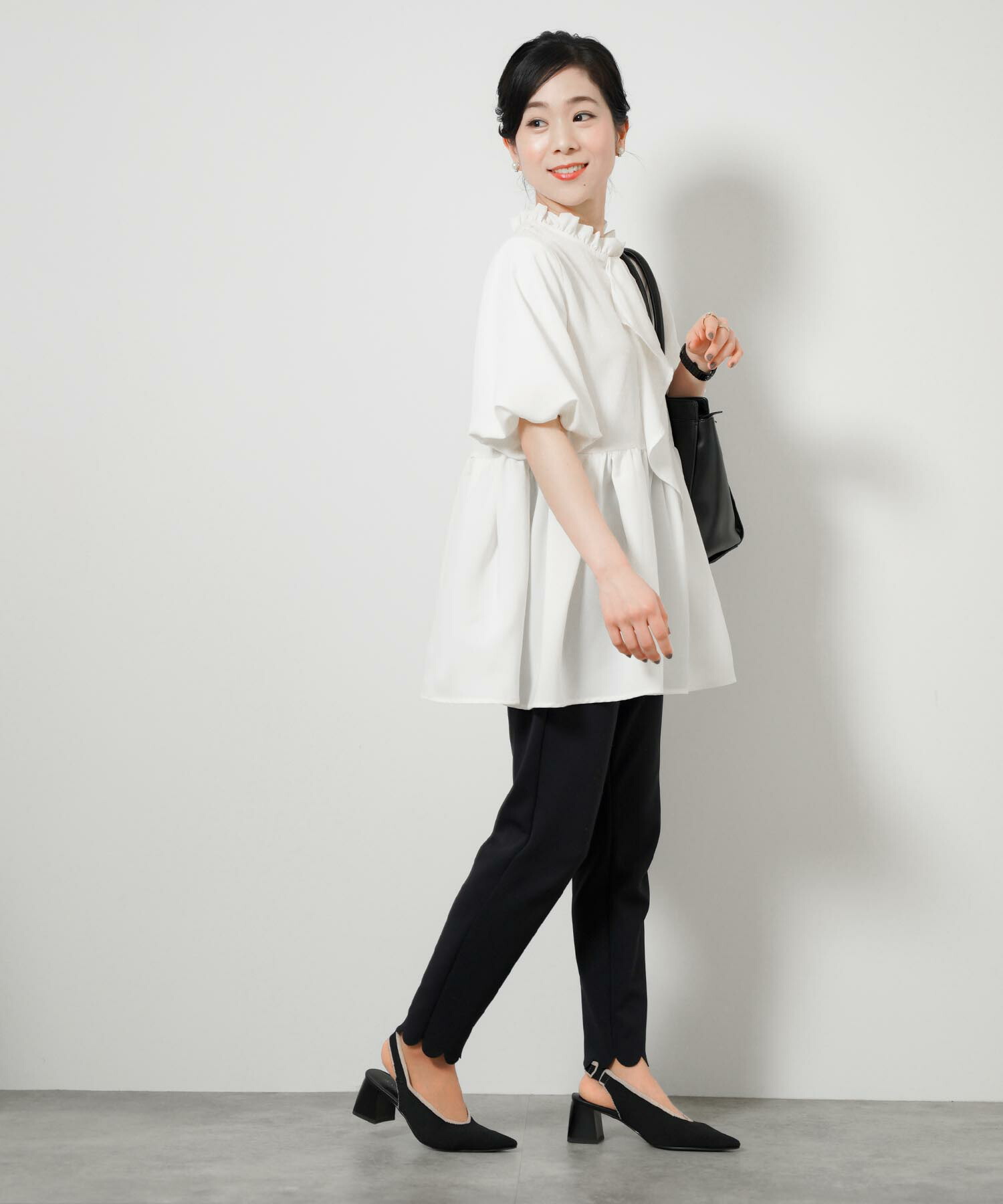 FINAL-SALE フリルカラー 2WAY チュニック Joint Space for mama