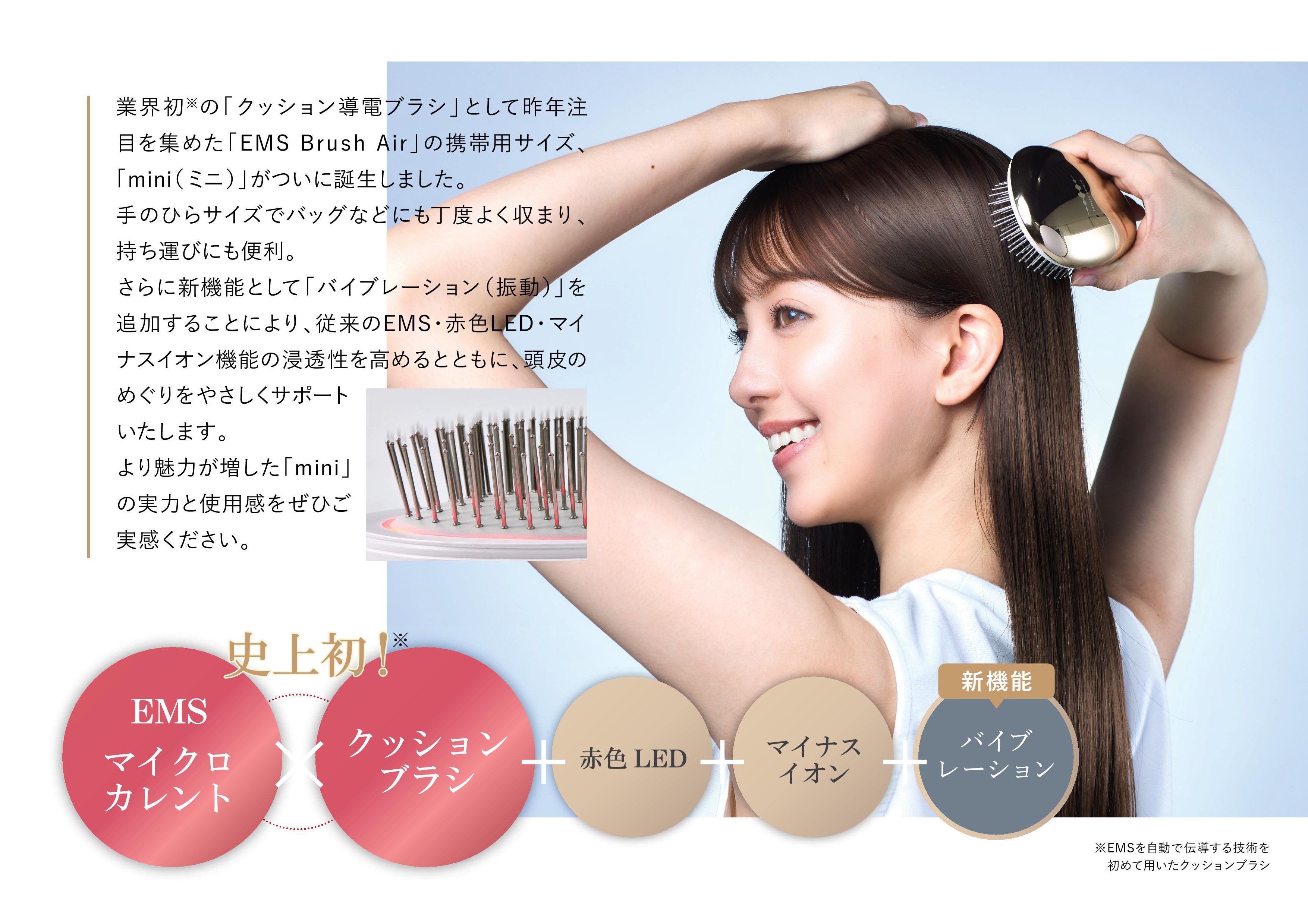 尖んがり20倍 WAVEWAVE EMS Brush Air mini EMSを積み上げるした座蒲団毛はらいがさらに系統発生 EMSを自動小銃で伝わらすする科学技術を初めて用いた座蒲団毛はらい