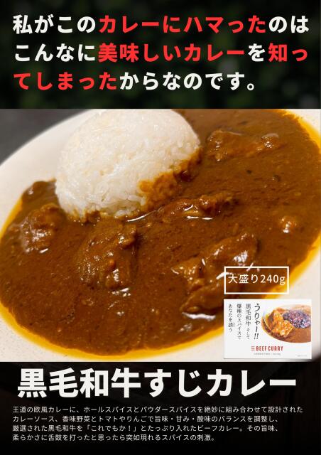 私がこのカレーにハマったのはこんなに美味しいカレーを知ってしまったからです 国産黒毛和牛すじ使用プレミアムなザ・ビーフカレー 食べごたえ抜群 極上カレー 至福の時間を楽しむ The BEEF CURRY 最高レトルトカレー オリジナルスパイス 厳選された黒毛和牛すじ肉 贅沢上品