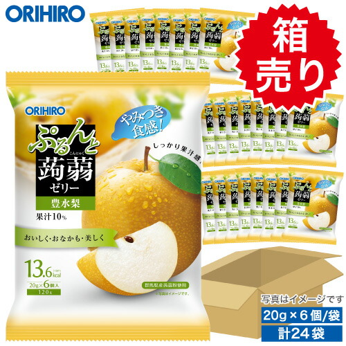 楽天市場】箱売り 1袋あたり108円 オリヒロ ぷるんと蒟蒻ゼリー 白桃 1