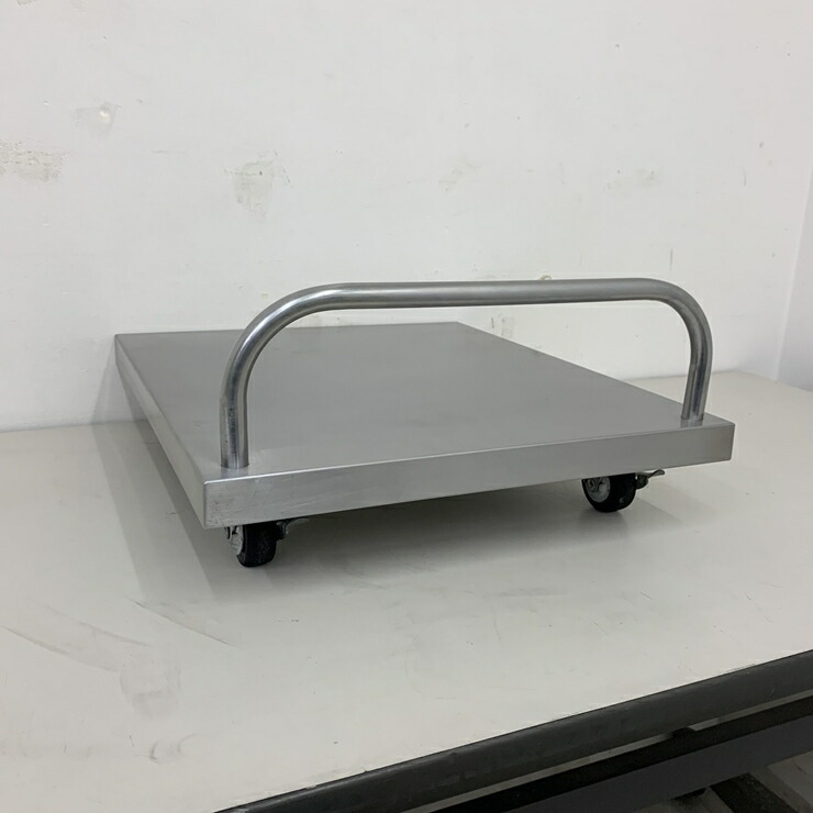 【中古】 A08501 炊飯手押し車   ステンレス鋼 W400 x D450 ｘ H95(+110) 粍 【御役目用】【御厨子所用】複数形店卸し資産有り