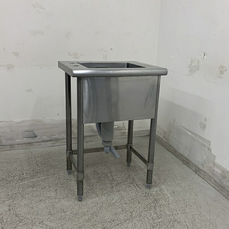 【中古】 A08718 1槽シンク 3方枠 バックガード無しタイプ ステンレス 流し台 W550 x D460 ｘ H800 mm　【業務用】【厨房用】【家財おまかせ便】 13,870円