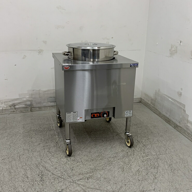 【中古】 A08831 明かりスープウォーマーカート 湯煎式 マルゼン MEWS-CA600 100V 幅60糎 鍋46L 【お役目用】【勝手もと用】【引き請ける有】【家財おまかせ便】