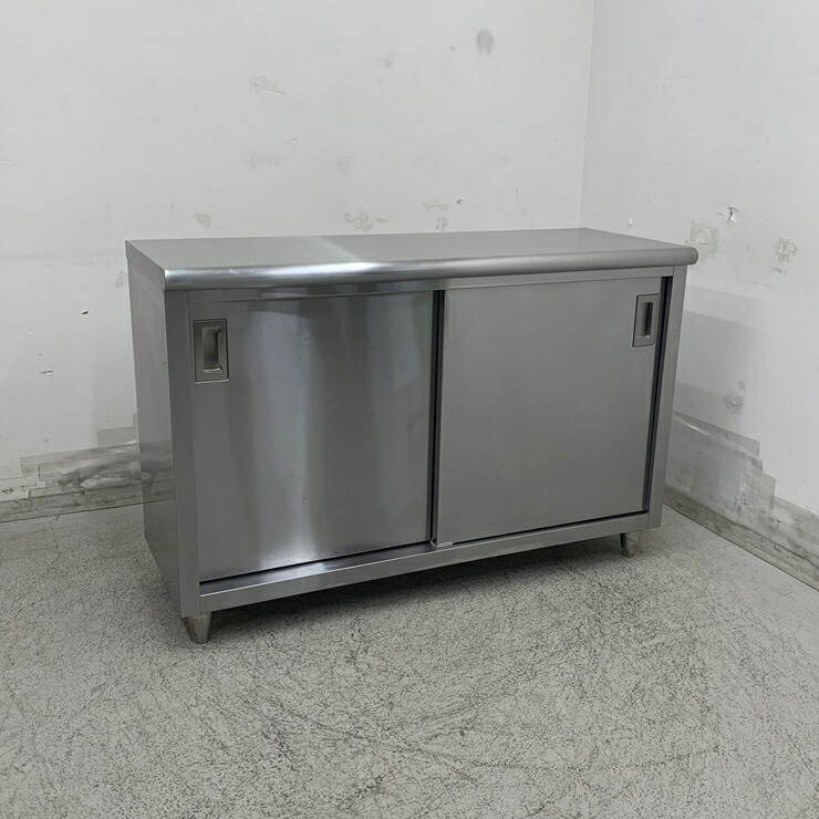 業務用 キャビネット 作業台 調理台 1100×450×800 キャビネット 4814-01)業務用 ステンレス キャビネット作業台 W750D450H800 高さ調整