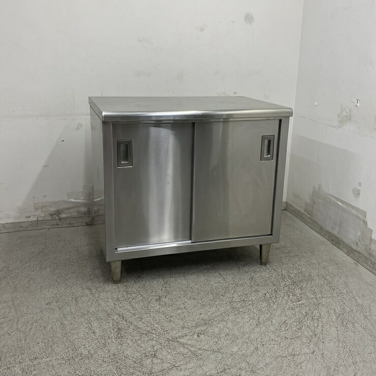 15日まで値下げ【中古】業務用 ステンレス作業台・食器庫・戸棚 W1000