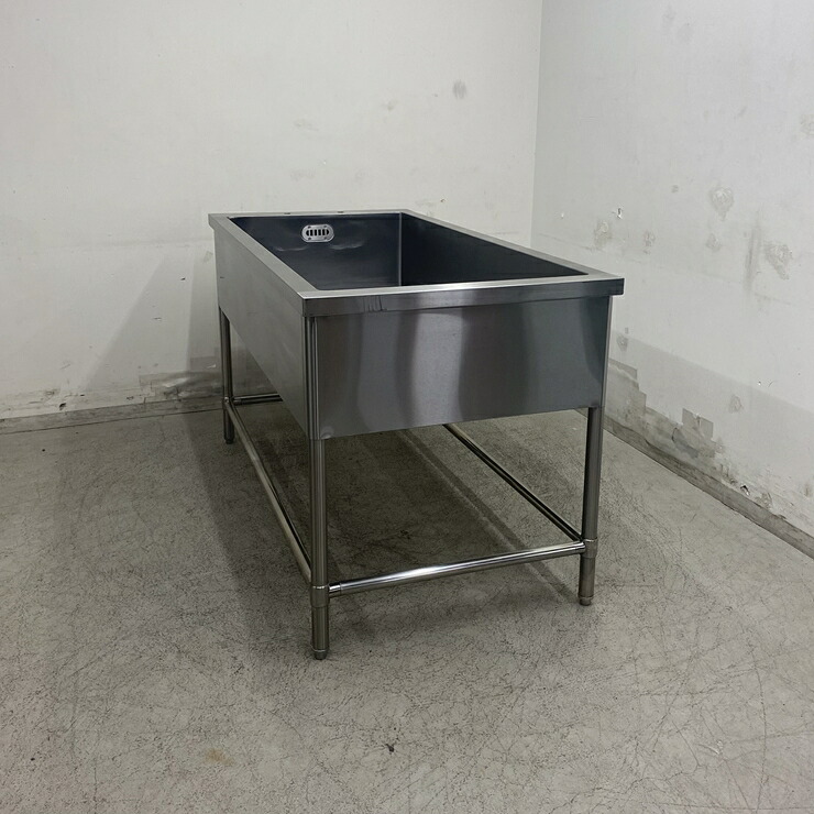 【中古】 A08880 1槽シンク バックガード無しタイプ ステンレス 流し台 W750 x D1500 ｘ H850 mm　【業務用】【厨房用】【家財おまかせ便】