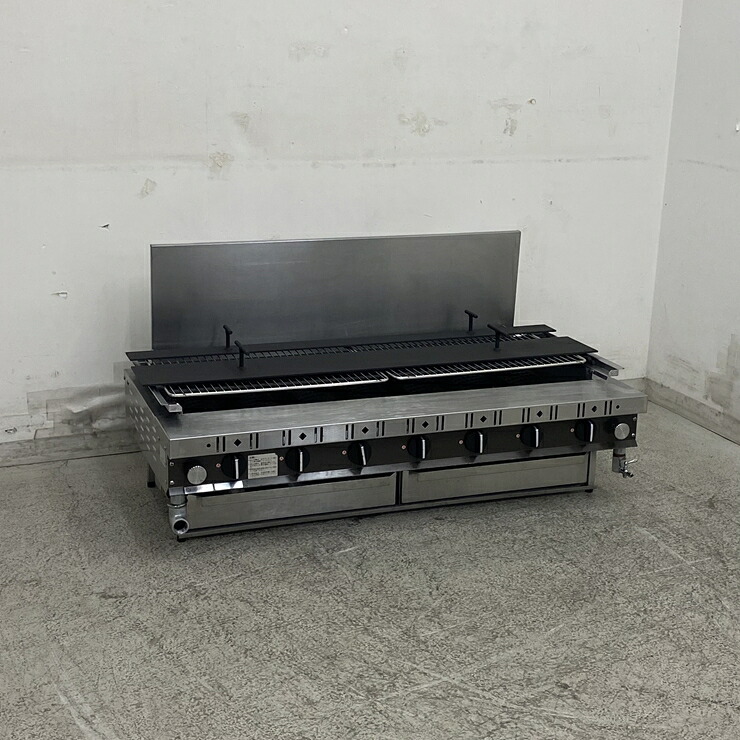【中古】 A08999 ローストクック ガス輻射熱焼物器 (株)建厨 S-7C 下火式 LPガス用 幅104cm　魚焼・蒲焼・串焼　【業務用】【厨房用】【保証有】【家財おまかせ便】｜オリマックスキッチンプロショップ