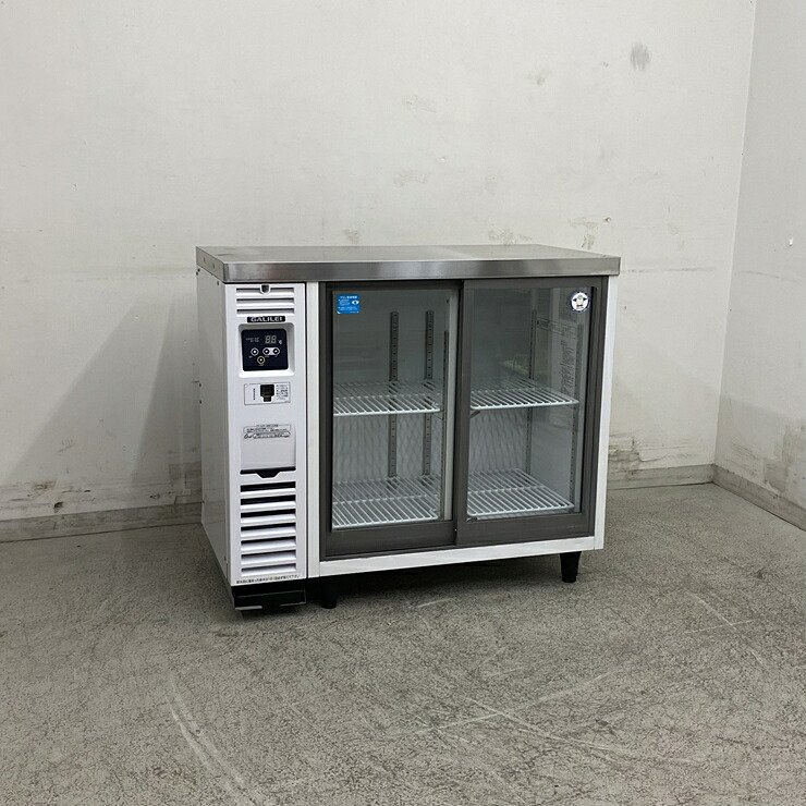 【中古】 A09087 早見表形冷蔵陳列棚 139L フクシマ小峡谷花の冠 LGU-090RE 100V 幅90糎 【お役目用】【バス発着場用】【引き請ける有】【家財おまかせ便】