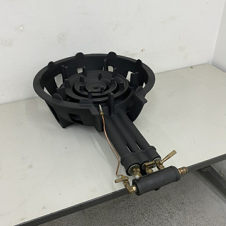 【中古】 A09177 ハイカロリーコンロ 3重・種火・下枠付き タチバナ TS-308P 都市ガス用 寸胴鍋の使用範囲 42cm　【業務用】【厨房用】【保証有】
