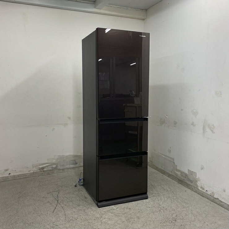 【中古】 A09180 身寄り用 氷る電気冷蔵庫 パナソニック NR-C374GC-T まっ黒い赤銅色 2023年製 100V 幅59糎 【身寄り用】【勝手もと用】【引き請ける有】【家財おまかせ便】 キッチン家電-冷蔵庫