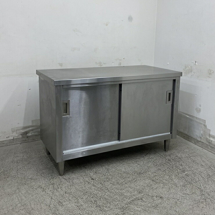 【中古】 A09284 調理台 ステンレス 扉付作業テーブル W1200 x D600 x H800 mm 【業務用】【厨房用】【車上渡し又は営業所止め】