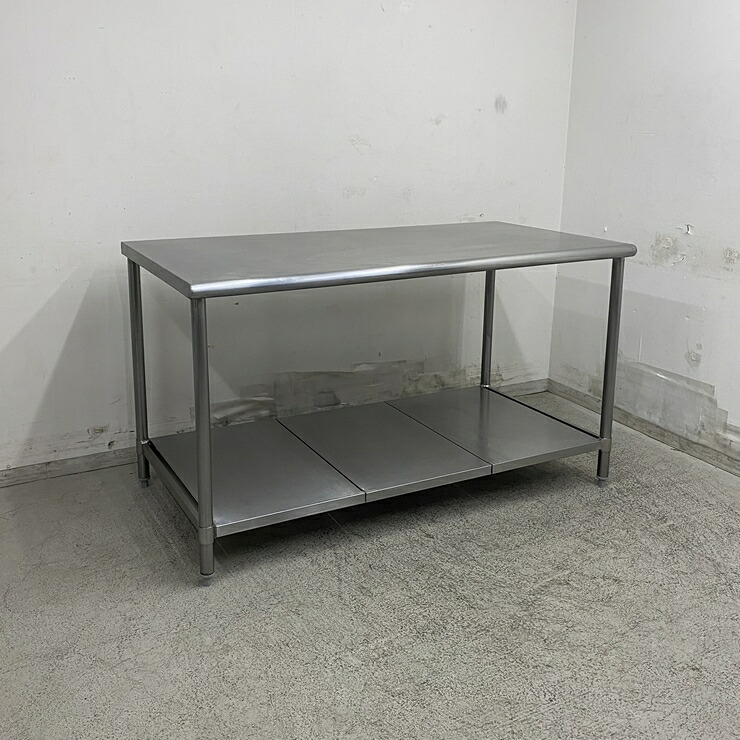 【中古】 A09339 作業台 ステンレス 作業テーブル W1500 x D750 ｘ H850 mm　【業務用】【厨房用】【車上渡し又は営業所止め】