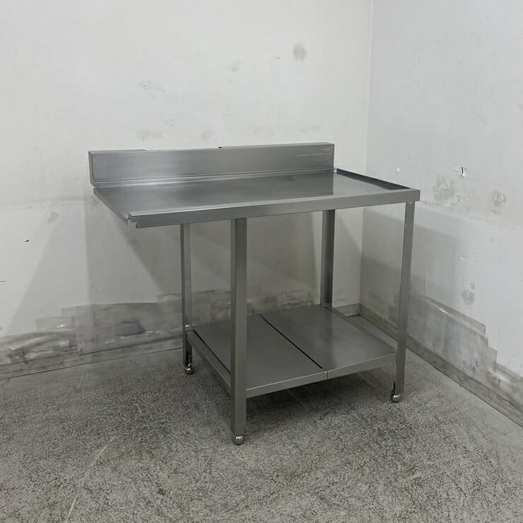 【中古】 A09357 ソイルド台 ステンレス食器洗浄機用 水切り台 W1000 x D660 ｘ H800(+120) mm　【業務用】【厨房用】【車上渡し又は営業所止め】