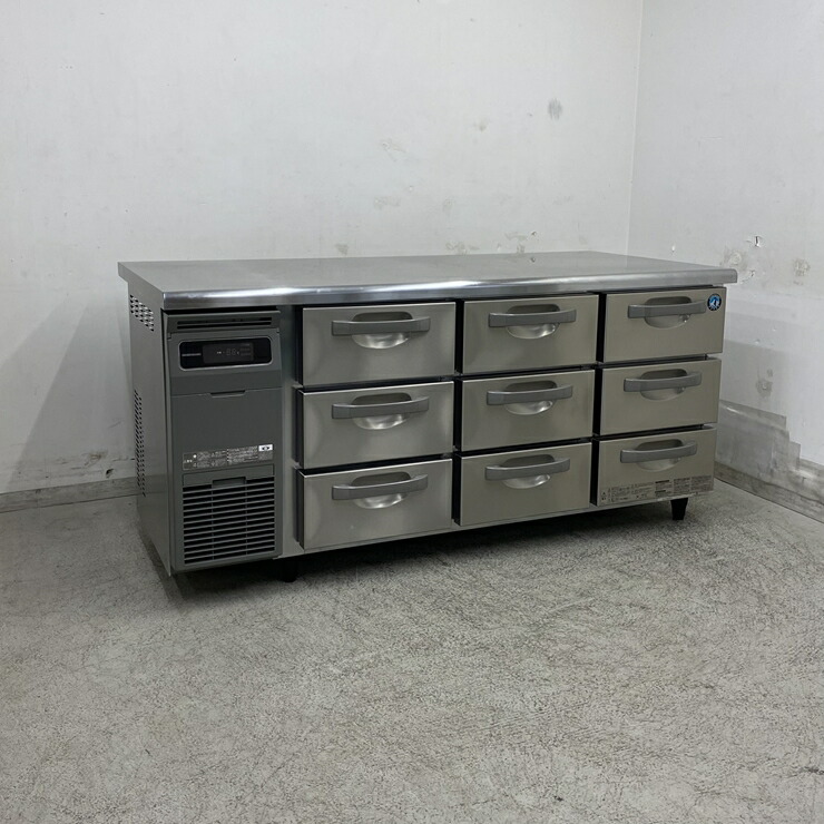 【中古】 A09371 ドロワー冷蔵冷ややかさ早見表 ホシザキ RT-165DDCG 2023年製 抽き出し9個 100V 幅165糎 奥ふかさ75糎 【お役目用】【勝手もと用】【引き請ける有】【取り引き所止・昇降機有直送可】P