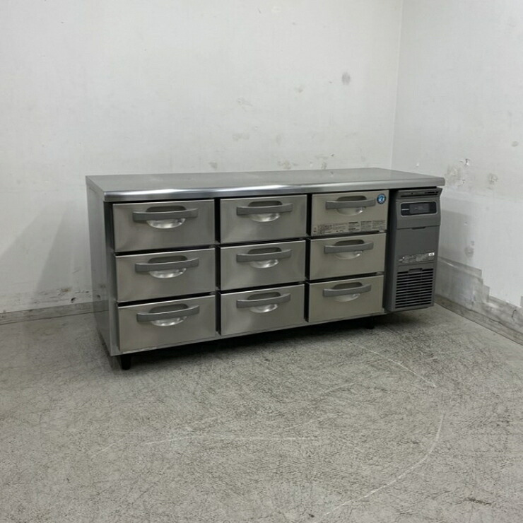 【中古】 A09373 ドロワー冷蔵冷ややかさ早見表 ホシザキ RT-165DNCG-R 2023年製 抽き出し9個 100V 幅165糎 【お役目用】【勝手もと用】【引き請ける有】【取り引き所止・昇降機有直送可】P
