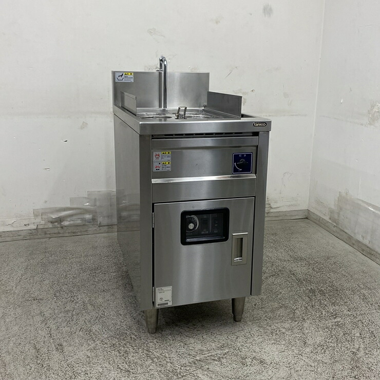 【中古】 A09260 明かり式 ゆで麺機 6テボタイプ タニコー TEU-45A 3相200V 幅45糎 【お役目用】【勝手もと用】【引き請ける有】【家財おまかせ便】