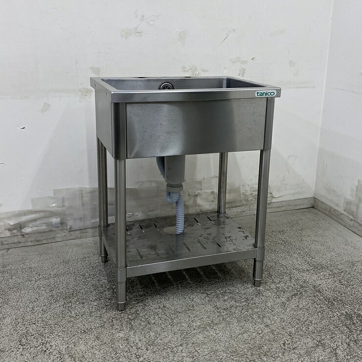 【中古】 A09673 1槽シンク うしろ側差し固める皆無印字機   ステンレス鋼 流し台 W600 x D450 ｘ H800 粍 【お役目用】【勝手もと用】【家財おまかせ便】