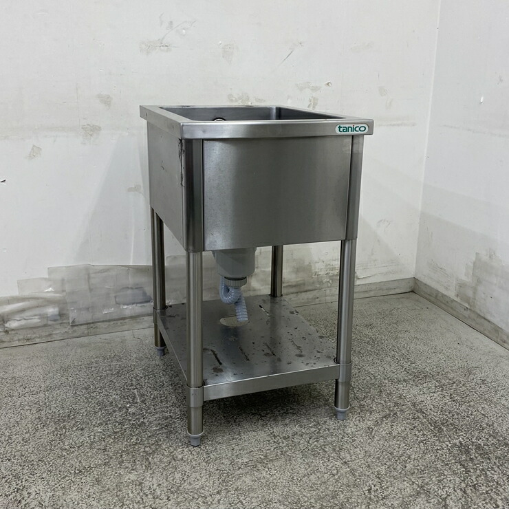 【中古】 A09674 1槽シンク うしろ側差し固める皆無印字機 タニコー   ステンレス鋼 流し台 W450 x D600 ｘ H800 粍 【お役目用】【勝手もと用】【家財おまかせ便】