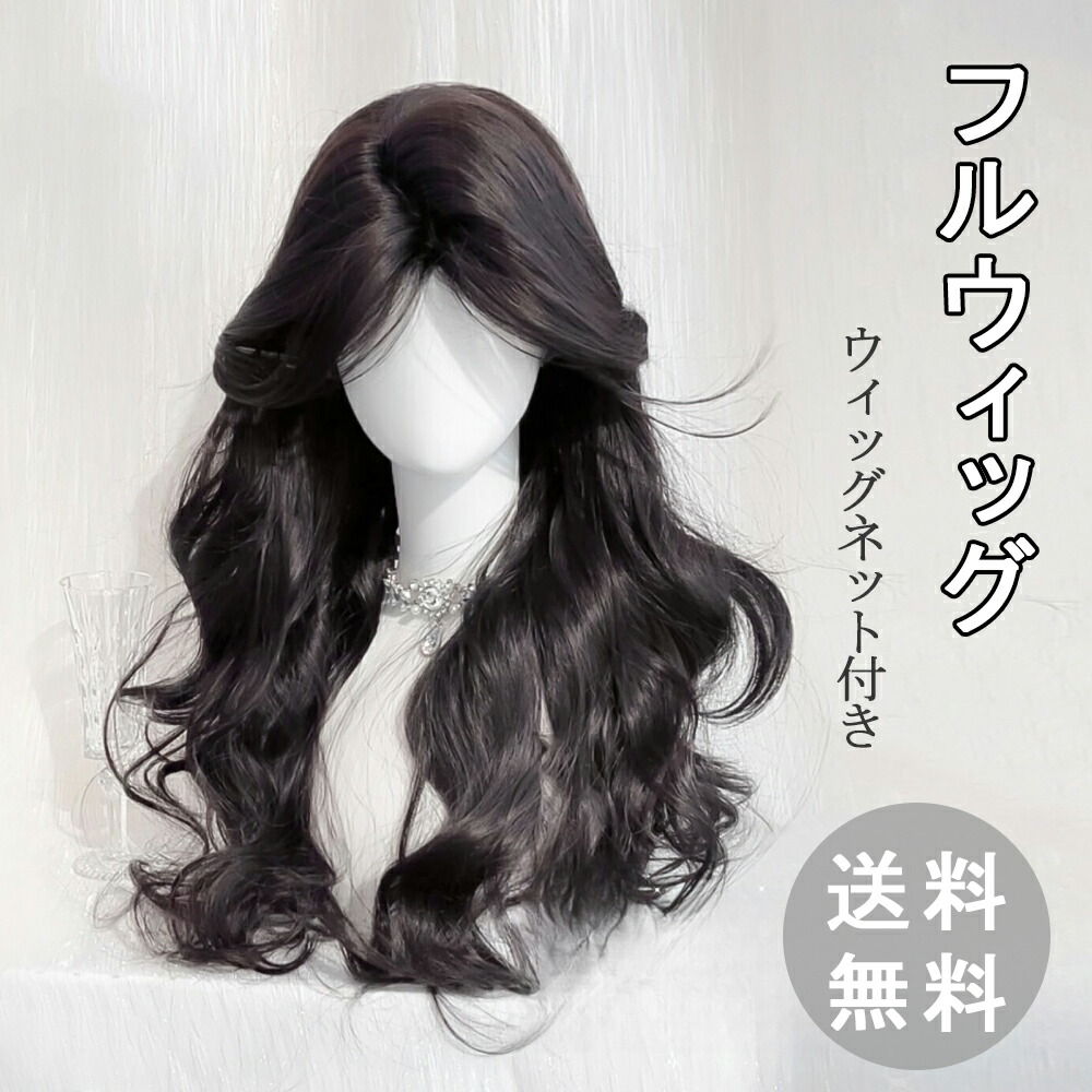 楽天市場】ウィッグ レディース レースフロント 黒髪 ロング ウェーブ