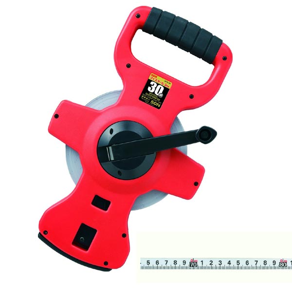 マイゾックス　マイスチール [MYS30] ナイロンコートスチール製巻尺 30m 3倍速 10mm幅 (ＪＩＳ１級) 【測量用品】【測量機器】【測定品】【土木用品】【建築用品】【myzox】