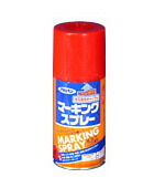 アサヒペン マーキングスプレー 赤色 (６本入) 【測量用品】【土木用品】【建築用品】【ラッカースプレー】