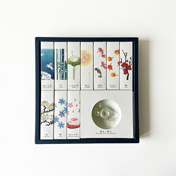 楽天市場 お線香 贈答用 ギフト おしゃれ Hanga Incense 詰め合わせ 香皿 香立付 ミニ寸線香 香彩堂 折々屋 楽天市場店