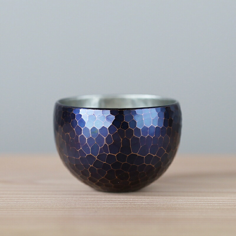 楽天市場】鎚起銅器 青藍 ぐい呑み 鎚起工房 清雅堂 生産者直送【代金