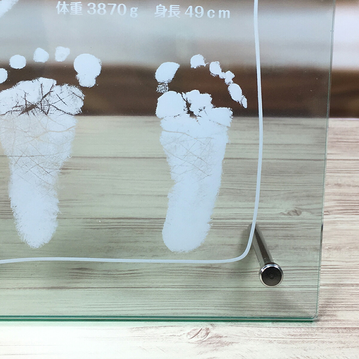 ガラス調アクリル 赤ちゃん 足形手形 手形 足形 手形 A5 フォトフレーム 手形 足型 赤ちゃん 出産祝い ベビー メモリアル 写真立て 出産内祝い 出産祝い 内祝い 出産 お返し 名入れ ギフト 送料無料 100日祝い ハーフバースデー おしゃれ オリジナル フォトメモリアル