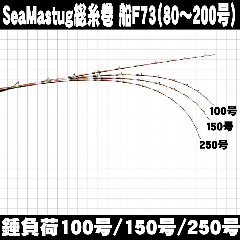 楽天市場 ポイント10倍 アカムツ キンメに 中深海 総糸巻船竿 シーマスタッグ 船 F 73 5 Mh 80 0号 H 100 300号 Ori 5f73 船竿 竿 ロッド 7 3調子 中深海 アカムツ ノドグロ キンメ おり釣具 楽天市場店