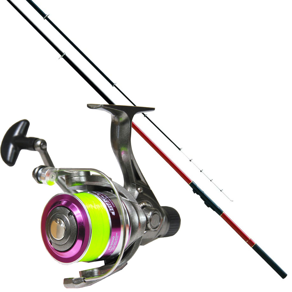 楽天市場】ヤエンセット カーボン磯竿(約4.3m)＆リール(2000番