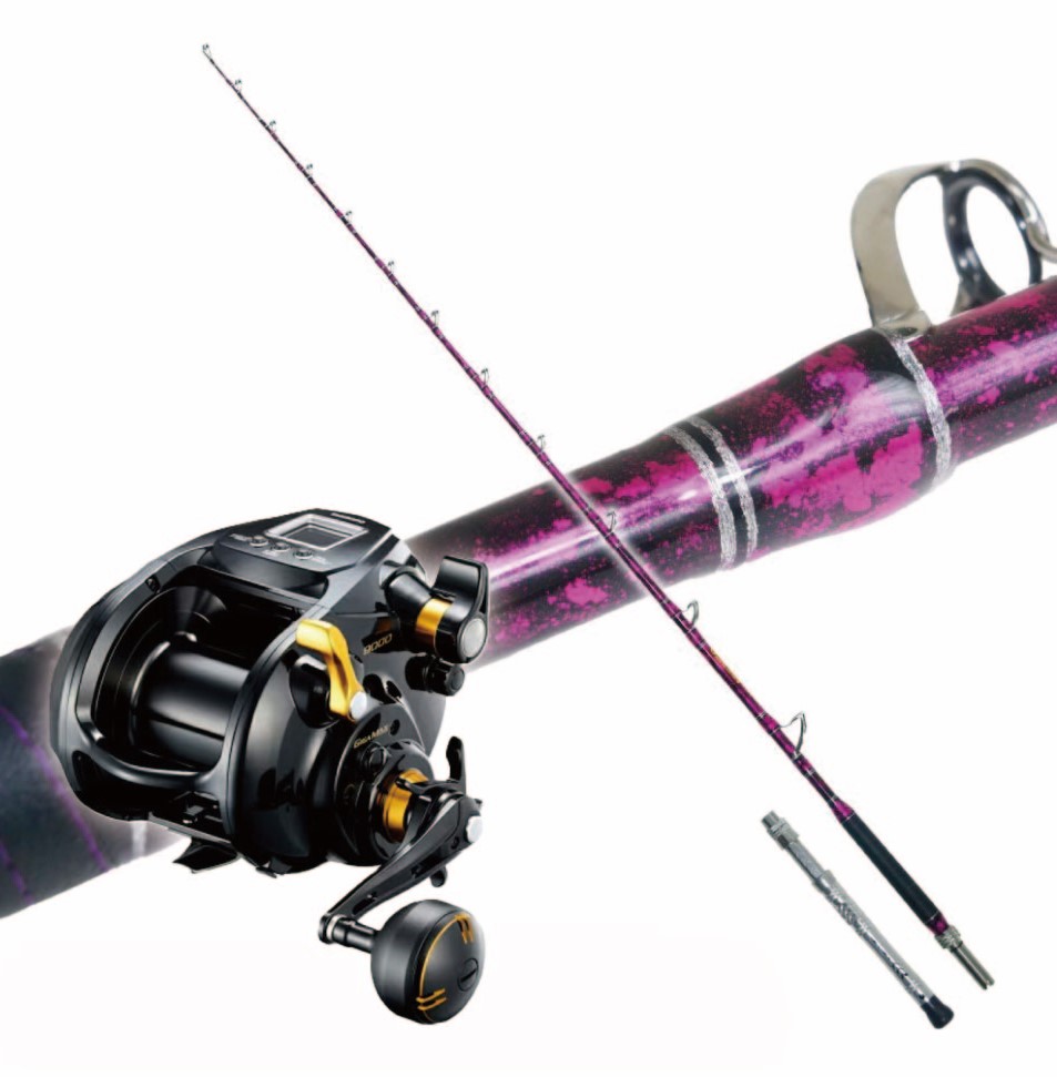 ゴクスペ深海セット GrandEvo ディープシー 240-400 スプラッシュパープル＆シマノ 22 ビーストマスター 9000（ori-funeset940)｜おり釣具 船竿 船釣り 沖釣り 泳がせ釣り 大物釣り クエ マグロ カンパチ アブラボウズ イシナギ ウインチ釣り 総糸巻き竿｜おり釣具　店