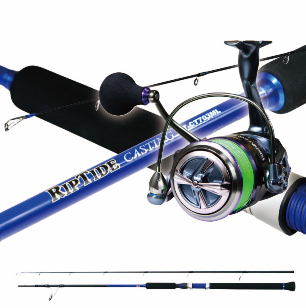 リップタイド オフショアキャスティングセット リップタイド キャスティング CT703ML&YOSHIKI XE5000 3号200m付 (riptideset-003)|リップタイド キャスティング オフショア シイラ カツオ メジ キハダ サワラ ブリ