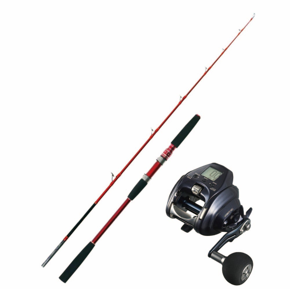 カーボン 船イカ竿 シーマスタッグ ヤリイカ160-100 ＆ ダイワ 25 レオブリッツ 400J セット (seamastug-set007)｜船釣り イカ釣り 直結釣り ヤリイカ グラスソリッド ロッド 電動リール 電動 イカ