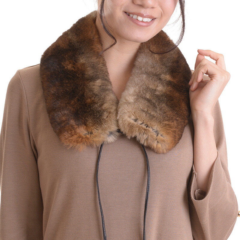 楽天市場】最高級フォックスマフラーダークブラウンファー/ティペット