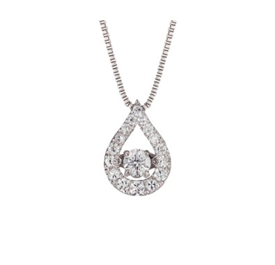Crossfor New York クロスフォーニューヨーク ペンダント Twinkle Tear NYP-529 正規品 美しい 可愛い お洒落 輝く ネックレス シルバー ジュエリー アクセサリー レディース 女性 彼女 妻 娘 誕生日 バレンタインデー お祝い 結婚式 ウエディング ギフト プレゼント｜卸売のＥｉＥｉ　店