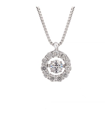 Crossfor New York クロスフォーニューヨーク ペンダント Twinkle Flower1 NYP-507 正規品 美しい 可愛い お洒落 輝く ネックレス シルバー ジュエリー アクセサリー レディース 女性 彼女 妻 娘 誕生日 バレンタインデー お祝い 結婚式 ウエディング ギフト プレゼント