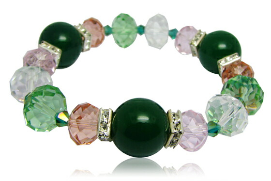 アメジスト アゼツライト パワーストーンブレスレット 内径約17cm 内包