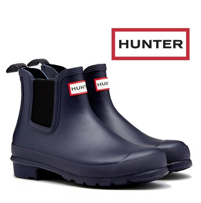 HUNTER BOOTS 【 ハンター 】サイドゴア・ラバーブーツ【 ORIGINAL CHELSEA 】ショート丈ラバーブーツcolor:【 MDN 】ミッドナイト・ダークネイビー|ORSAY オルセー BRAND インポート