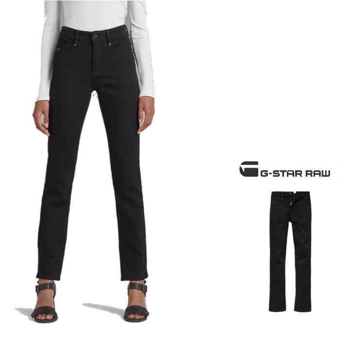 G-STAR　RAW 【　ジースターロウ　】 D17192-B964-A810【Noxer Straight Jeans】 スーパーストレッチ Black Ultimate Stretch Denim ストレート・カラーデニム color:【 Pitch Black 】ブラック