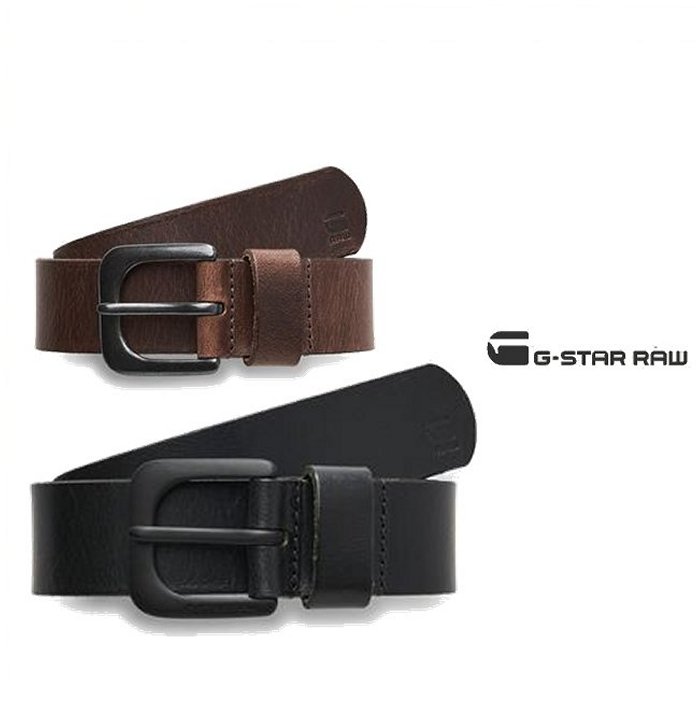 G-STAR　RAW　【 ジースターロー 】 ZED BELT ロゴ型押し・レザーベルト 革 ヴィンテージ メタル color：【 BLACK 】ブラック color：【 BROWN 】ブラウン