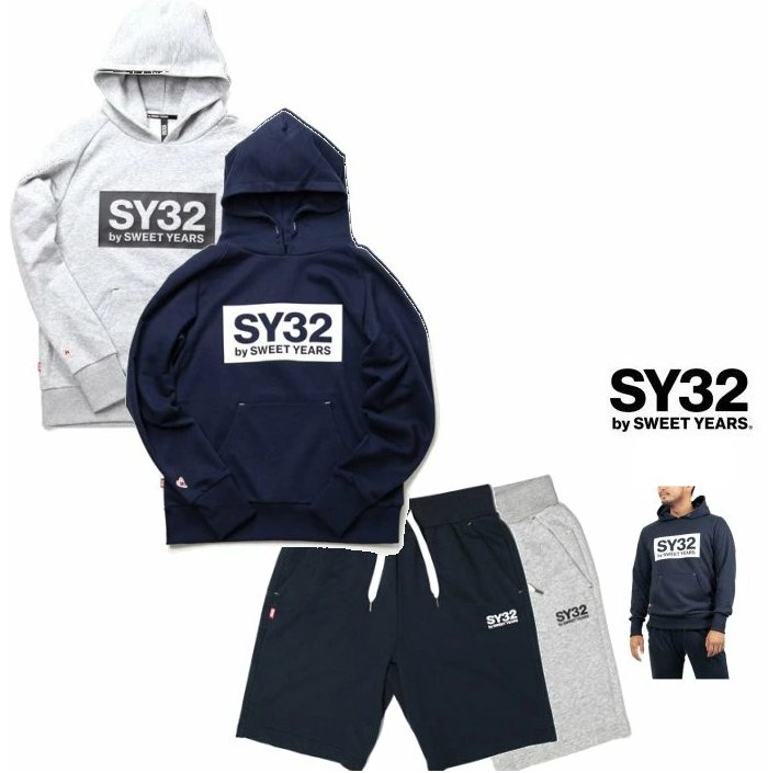 ■■SALE■■\u003cBR\u003eSY32 by SWEET YEARS\u003cBR\u003e【 スィートイヤーズ 】\u003cBR\u003eTNS1704・1719 NV\u003cBR\u003eREGULAR BOX HOODIE＆REGULAR SWEAT SHORT PANTS\u003cBR\u003eボンネット BIGボックス席ロゴタイプ＆ショートスェット・スーツ\u003cBR\u003ecolor:【 NAVY 】米国海軍\u003cBR\u003ecolor:【 GREY 】薄墨色