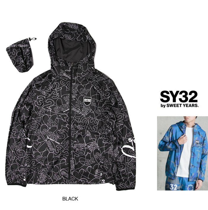魅了 Sy32 By Sweet Years スィートイヤーズ Bk Active Windbreaker Zip Hoodieフーデッド アクティブ ウインドブレーカーcolor Black ブラック 人気特価激安 Blog Jotajota Net Br