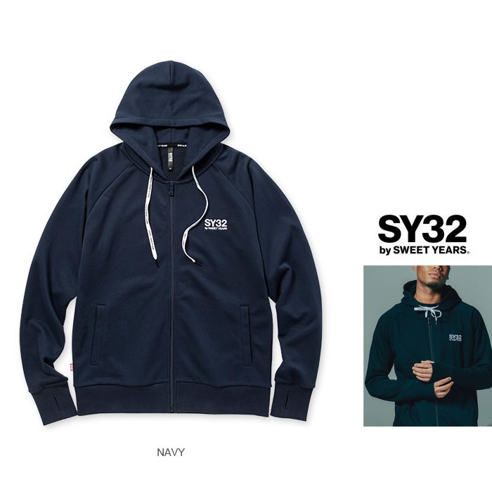 SY32 フード付ジャケット パーカー フーディー ネイビー S 楽天市場】SY32 by SWEET YEARS【 スィートイヤーズ 】13068 BK