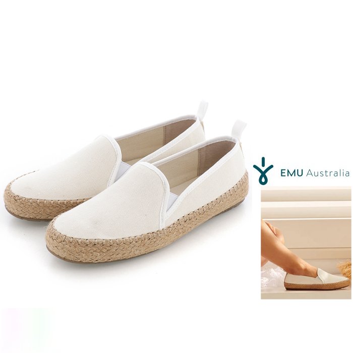 <br>EMU Australia【エミュー・オーストラリア】<br>Gum Organic【 W13015 】<br>エスパドリーユ・スニーカー/ スリッポン<br>color【 Coconuts 】ホワイト