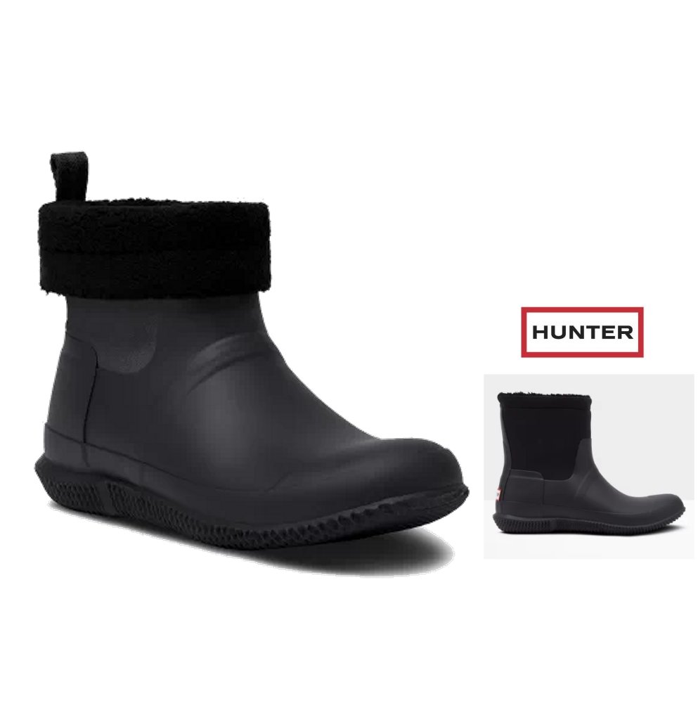 Hunter Boots 山立 メンズmfs9115nre 独自 シエルパ 遊撃手 思い者 ブーツ Hunter Mens Original Sherpa Boots ショート背丈 シェルパ ロールトップブーツ 長靴color Black ネグロ Bidbuyimporters Com